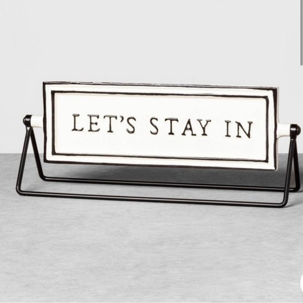 Hearth & Hand Black and White Decorative Sign